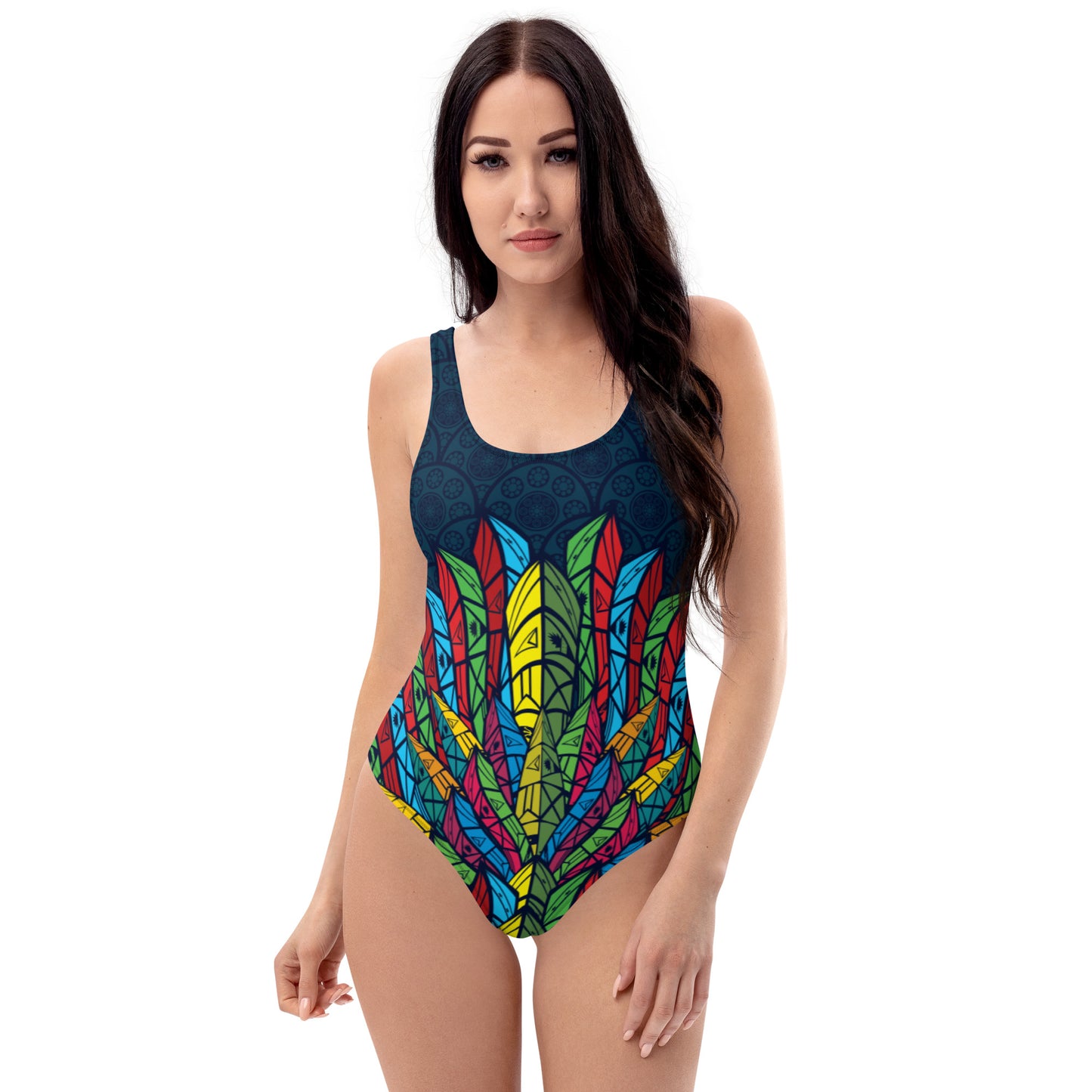Worldtown Feather Flags One-Piece Swimsuit