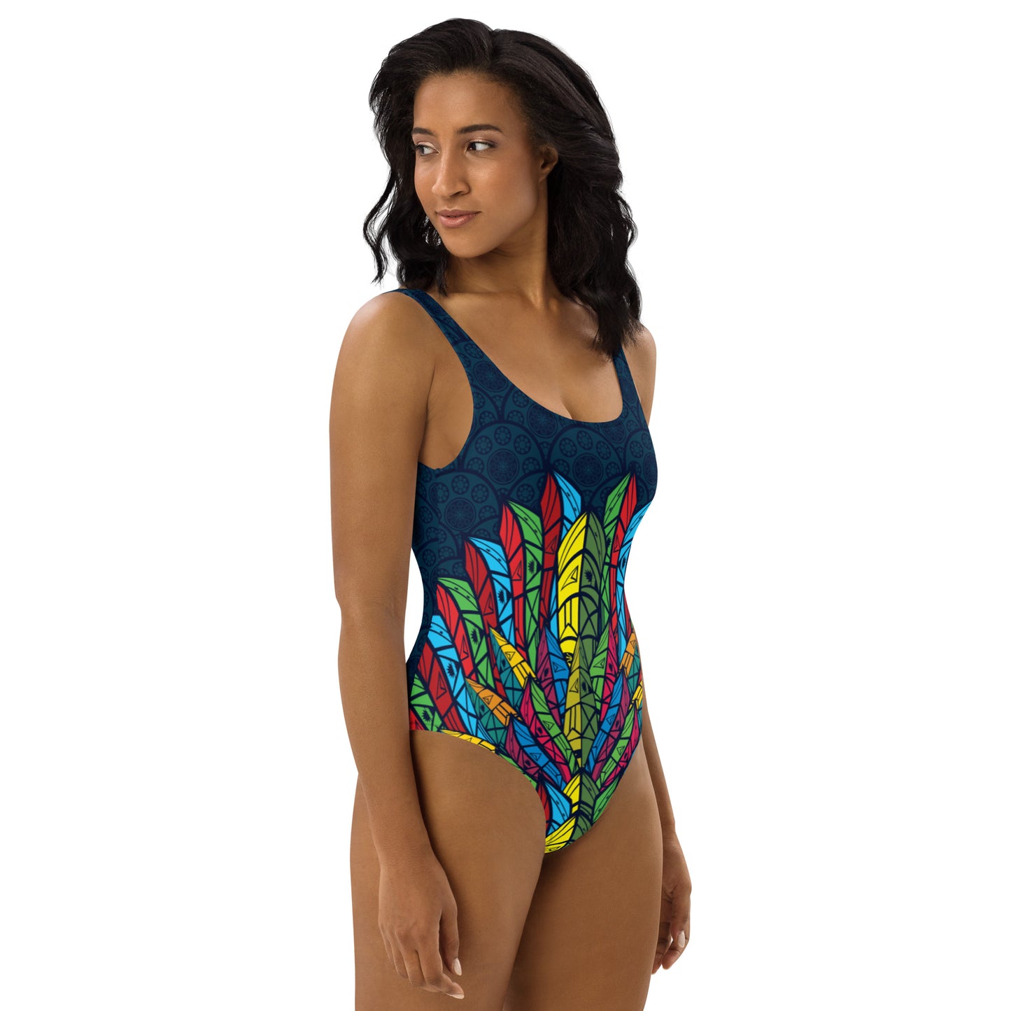 Worldtown Feather Flags One-Piece Swimsuit