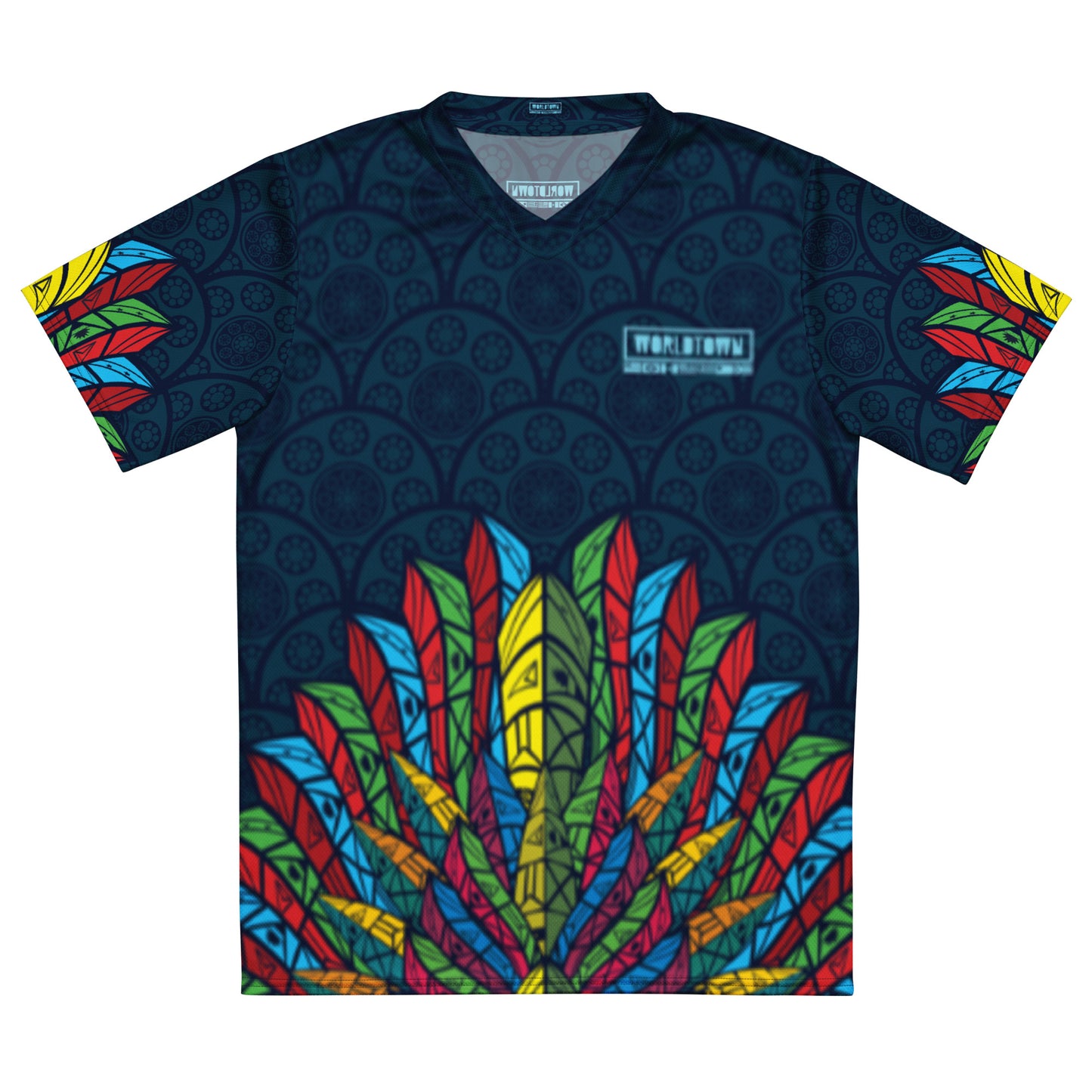 Worldtown Feather Flags Recycled Unisex Sports Jersey