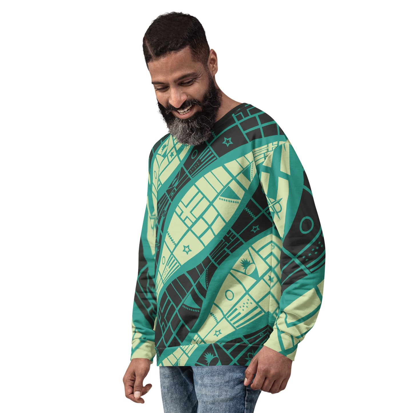 Worldtown Green Flagwaves Unisex Sweatshirt