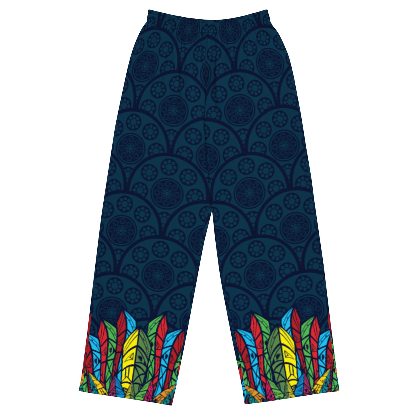 Worldtown Feather Flags Unisex Wide-leg Pants