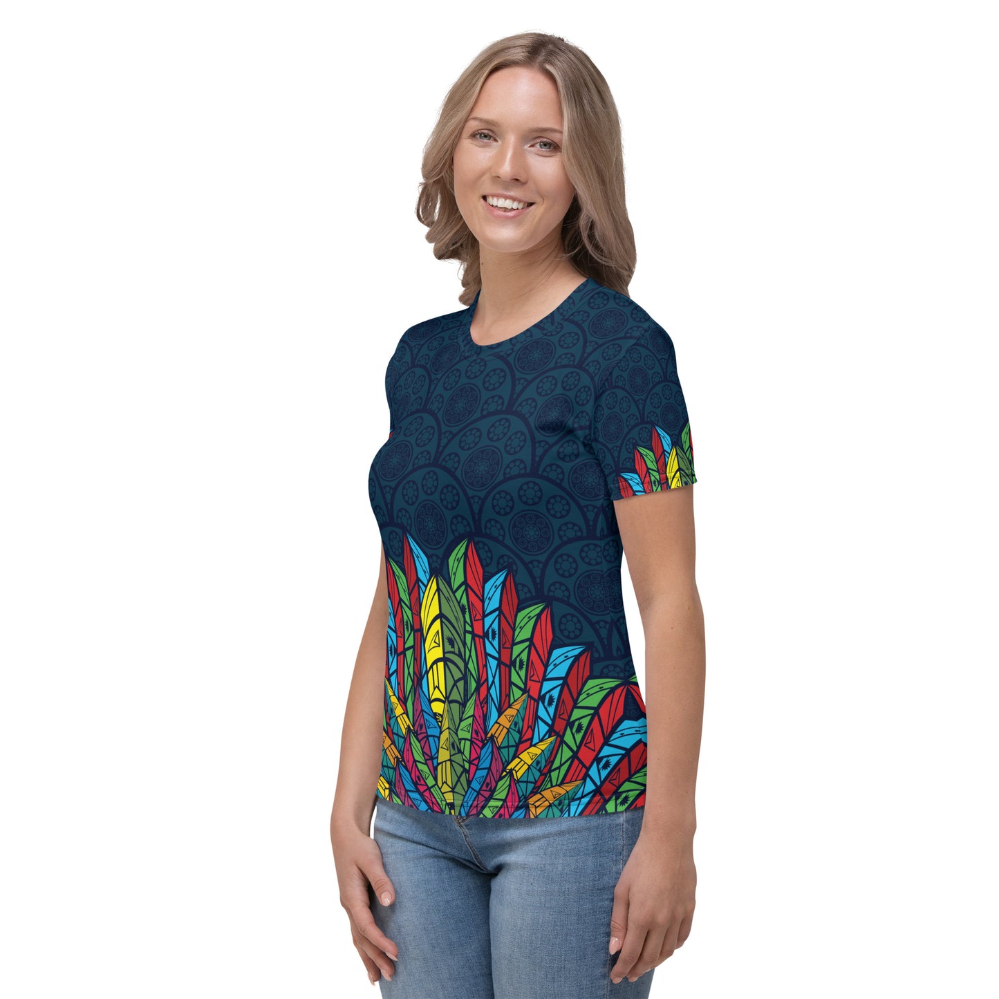 Worldtown Feather Flags Women's T-shirt
