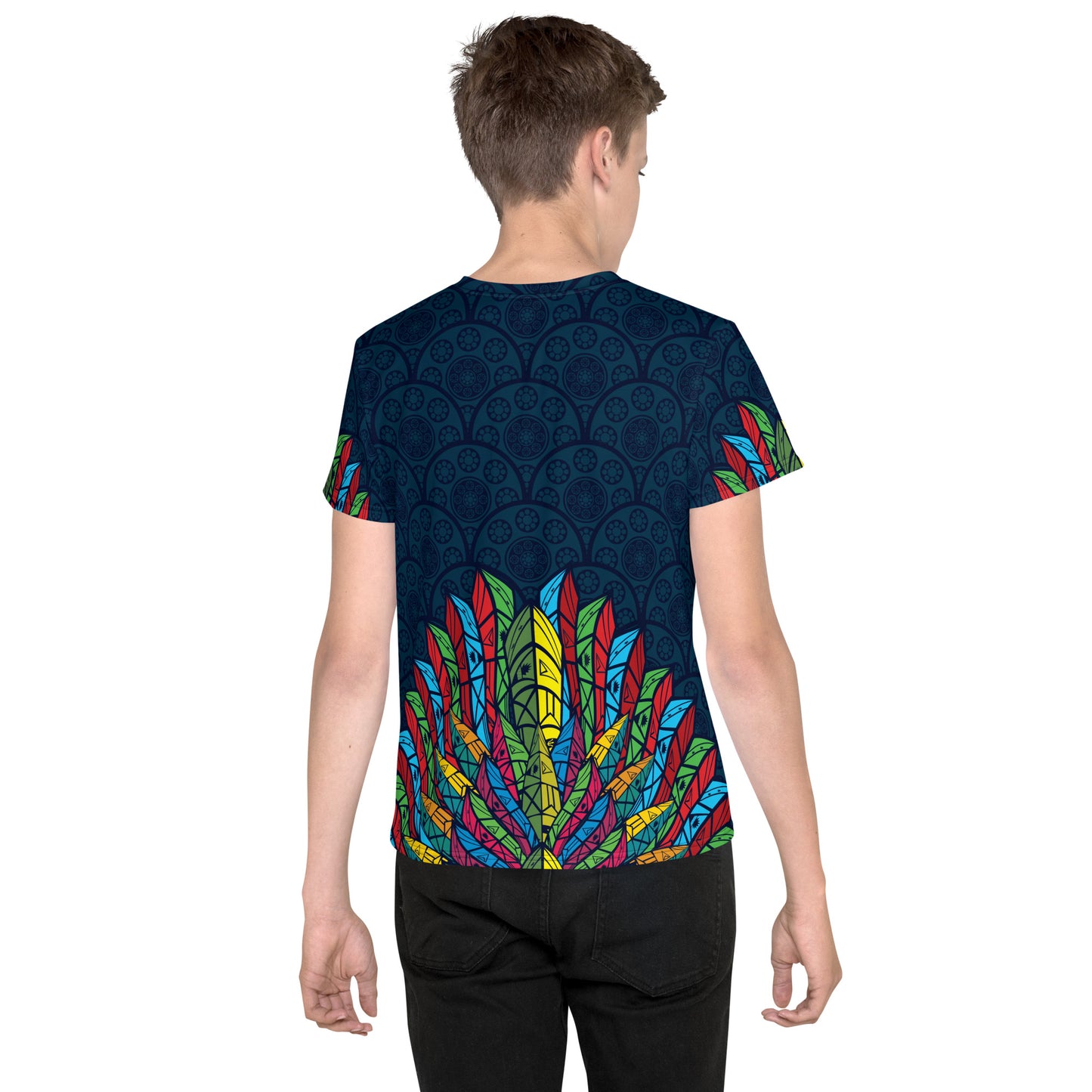 Worldtown Feather Flags Youth crew neck t-shirt