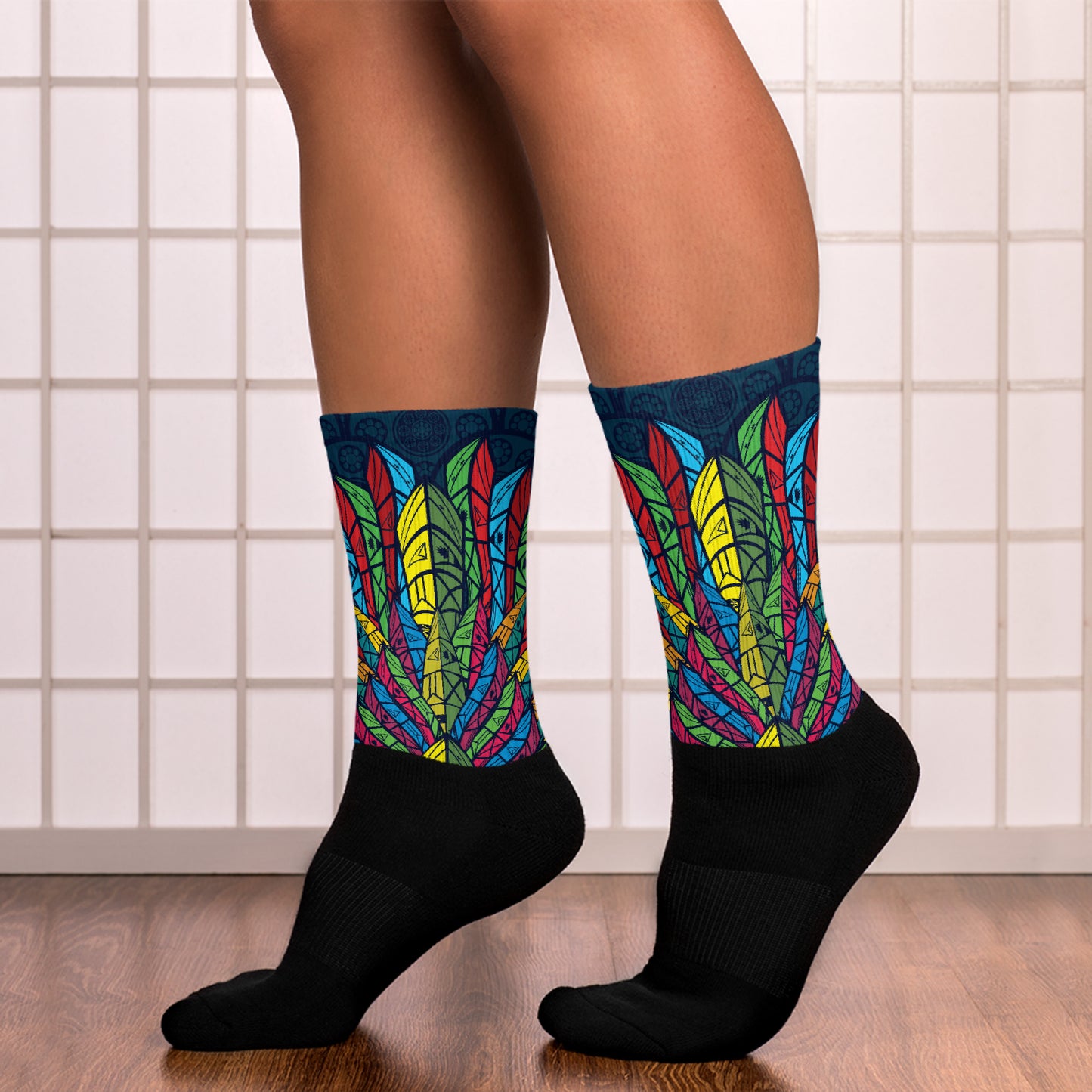 Worldtown Feather Flags Cozy Socks