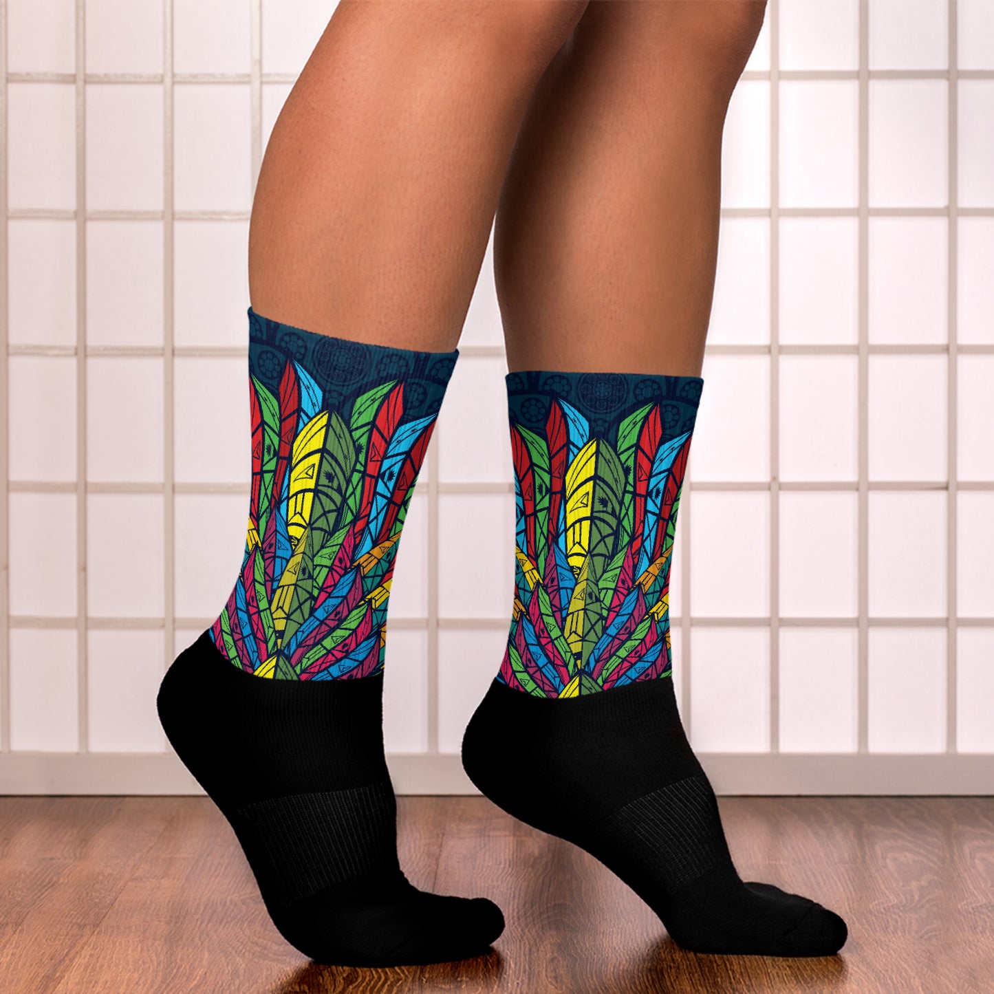 Worldtown Feather Flags Cozy Socks