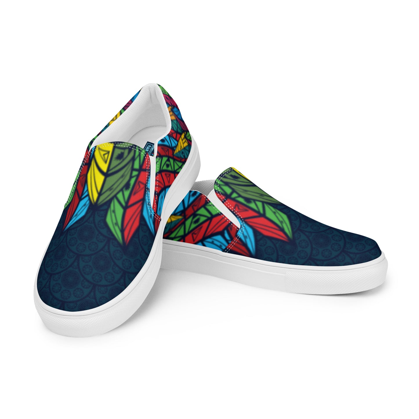 Worldtown Feather Flags Men’s slip-on canvas shoes