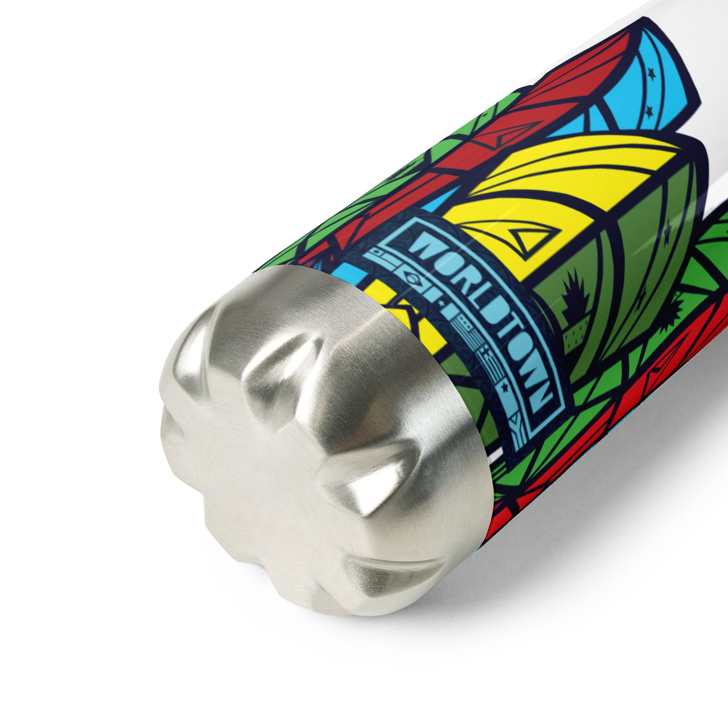 Worldtown Feather Flags Stainless Steel Water Bottle