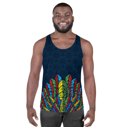 Worldtown Feather Flags Unisex Tank Top