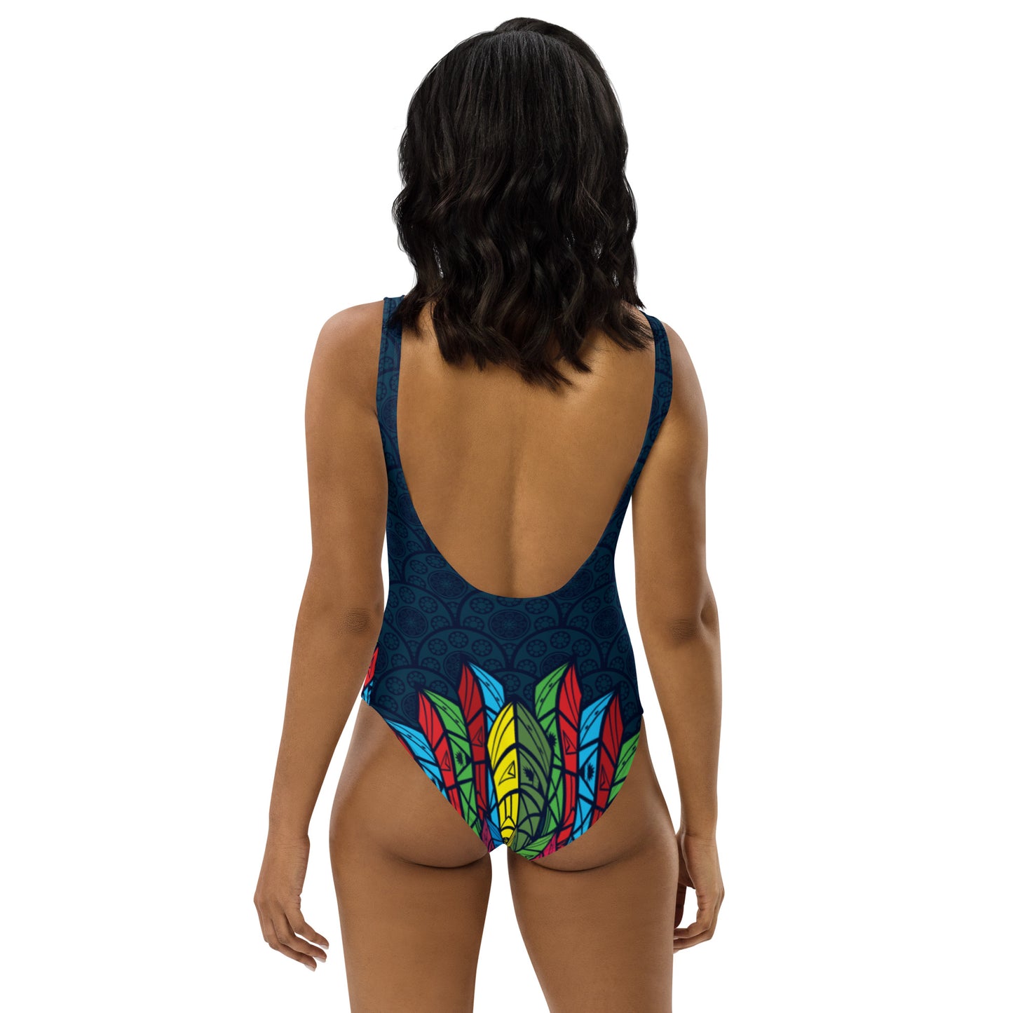 Worldtown Feather Flags One-Piece Swimsuit