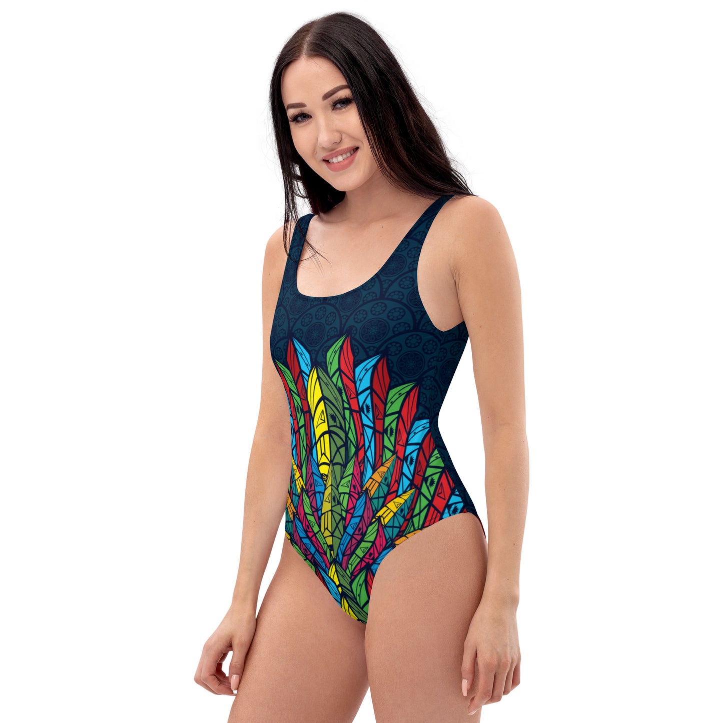 Worldtown Feather Flags One-Piece Swimsuit