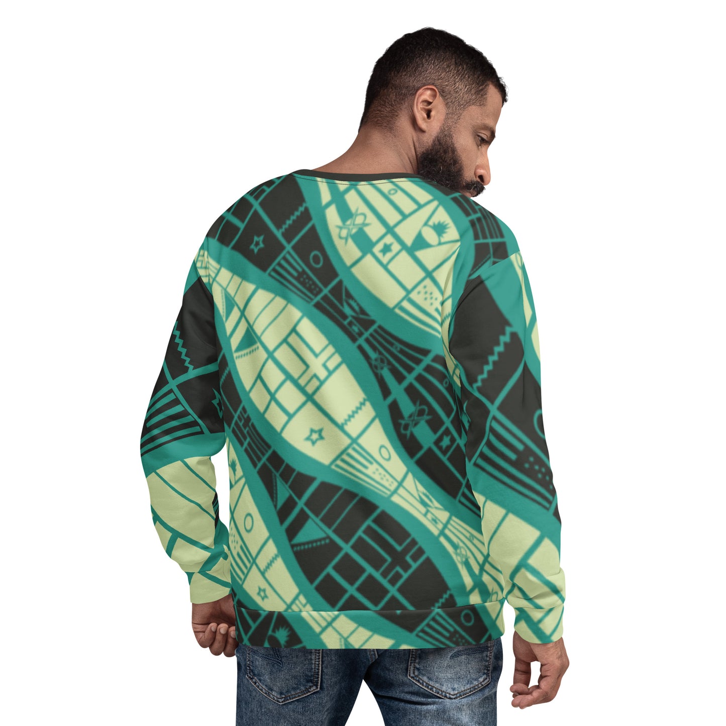 Worldtown Green Flagwaves Unisex Sweatshirt