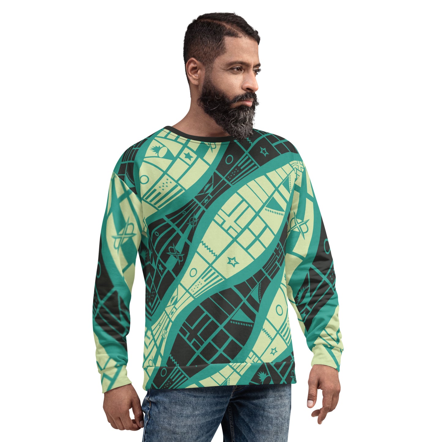 Worldtown Green Flagwaves Unisex Sweatshirt