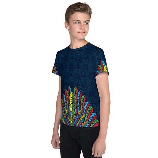 Worldtown Feather Flags Youth crew neck t-shirt