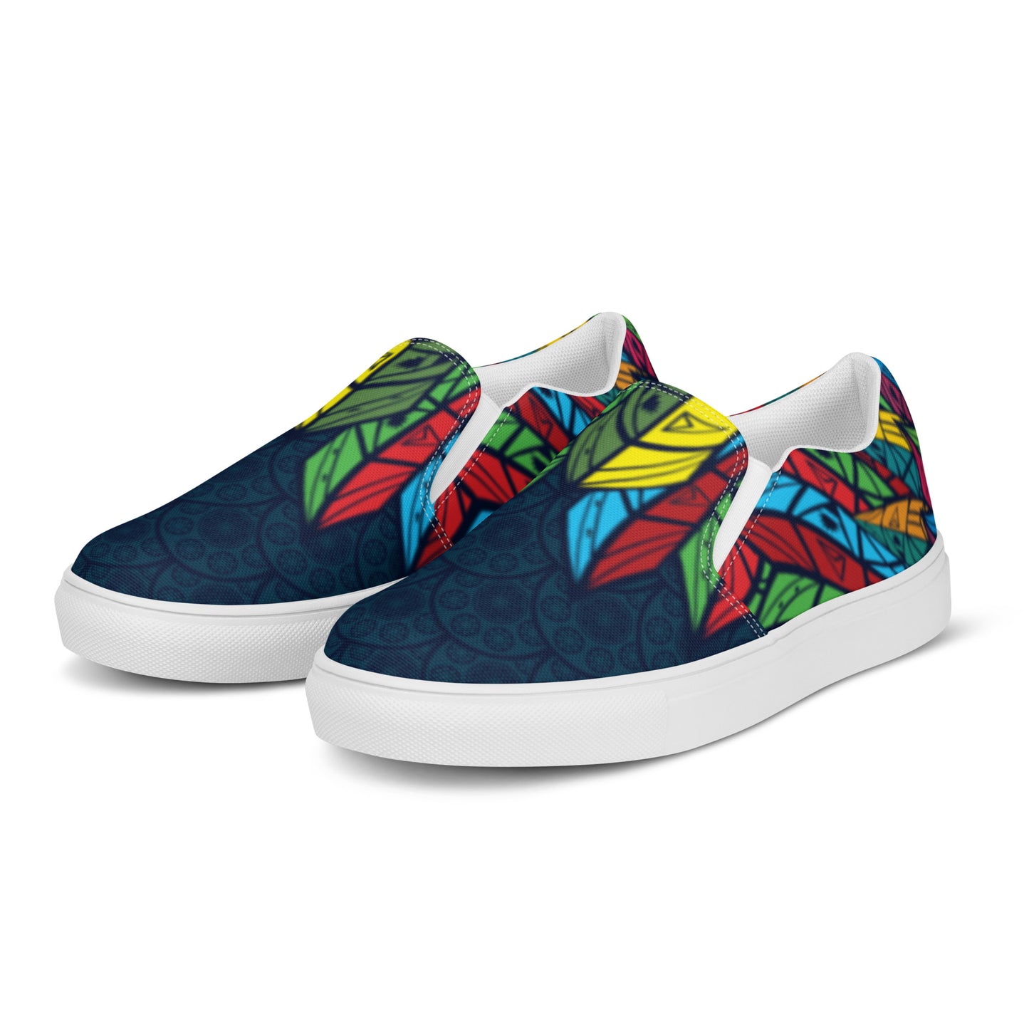 Worldtown Feather Flags Men’s slip-on canvas shoes