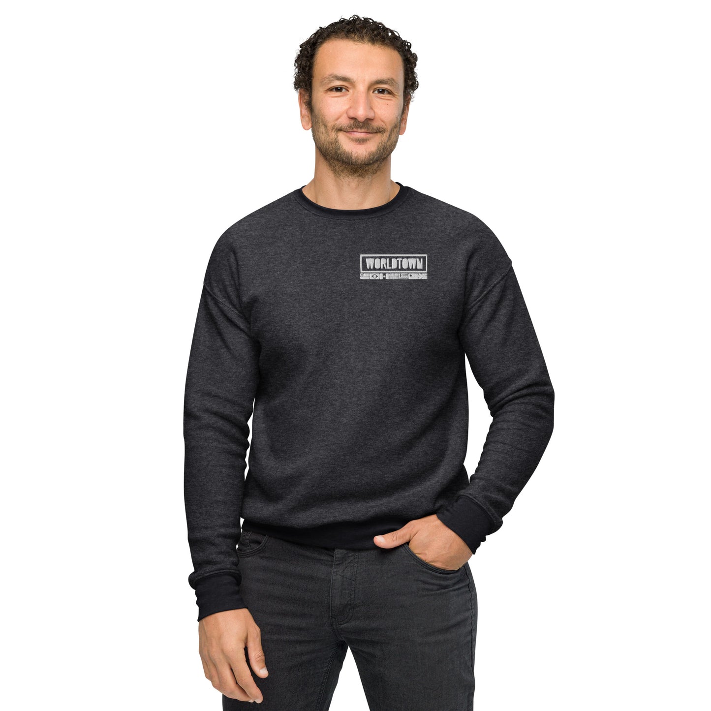 Worldtown Classic Unisex Sueded Fleece Sweatshirt
