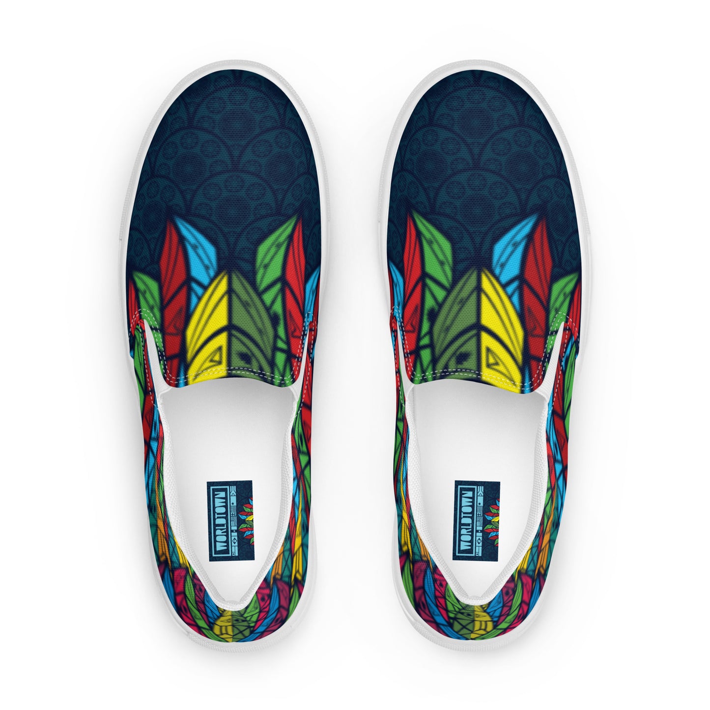 Worldtown Feather Flags Women’s Slip-On Canvas Shoes